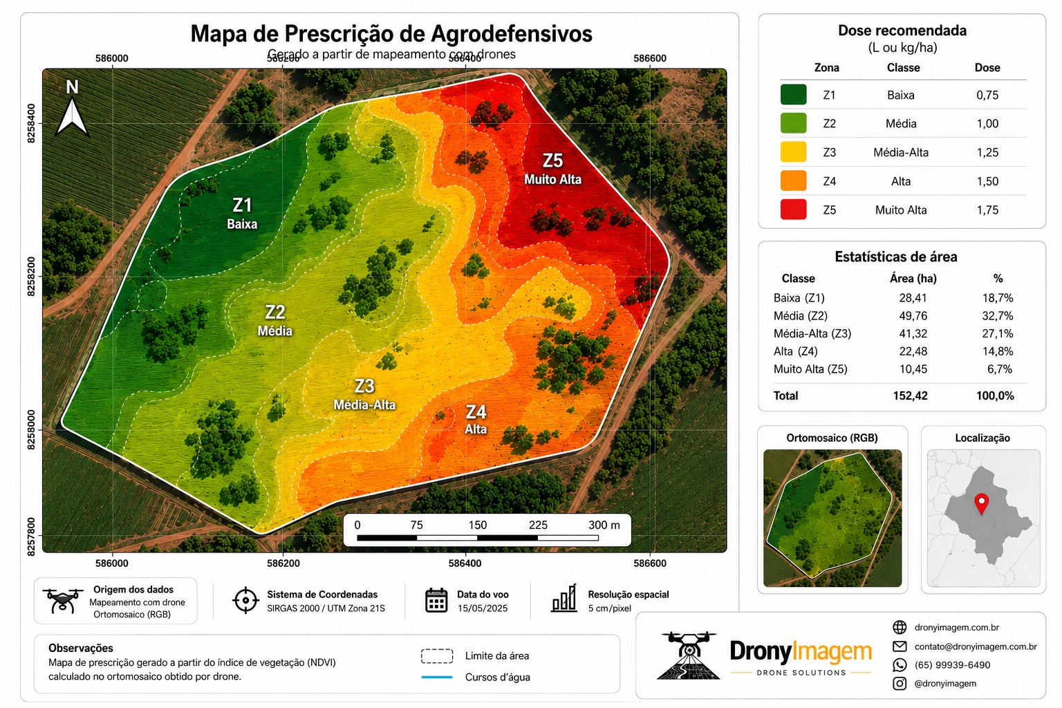 Mapa de prescrição para lavouras — DronyImagem